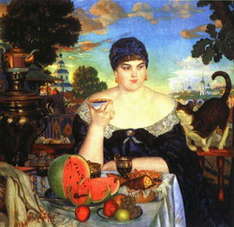 Kustodiews Frau