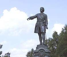 Standbild von Zar Peter dem Großen an der Uferpromenade von Petrosawodsk