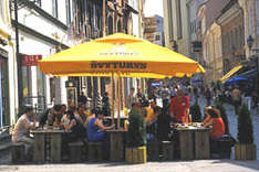 Straßencafe in Vilnius