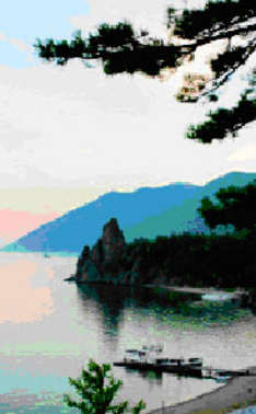 Abenddämmerung über dem Baikal