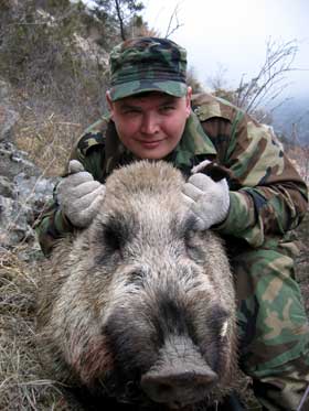 Wildschweinjagd Kirgisistan