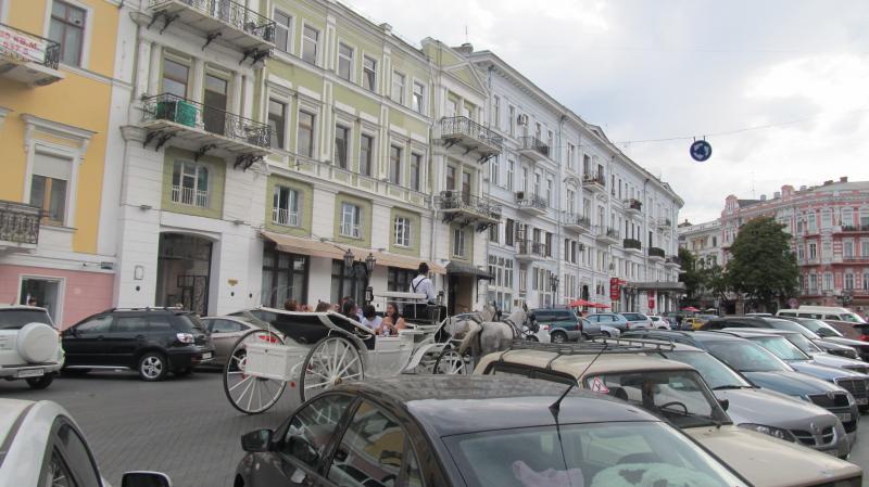 Historische Häuserzeile in Odessa