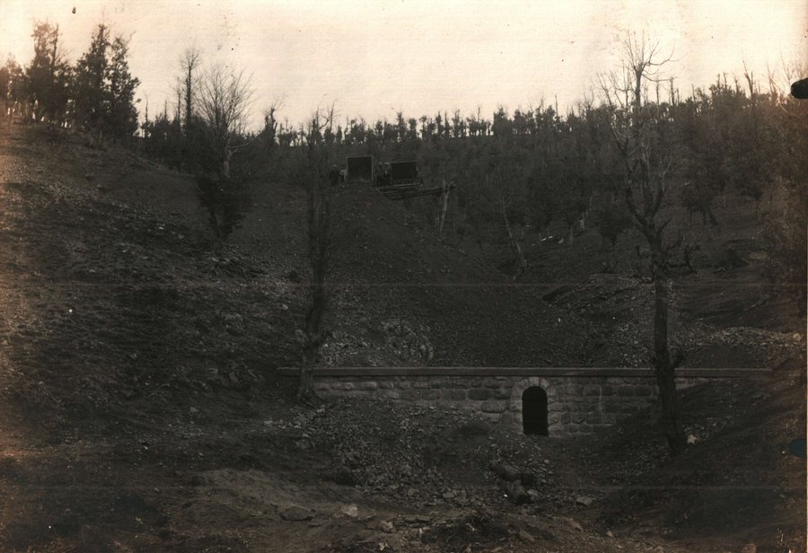 Septemvri-Dobrinishte narrow gauge line building, Bulgaria, km 57+548, 1927