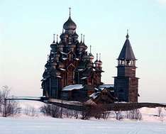 Kischi-Kirchhof im Winter